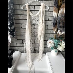 Asymmetrical boho shawl